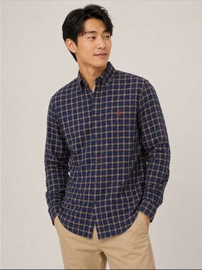 Ralph Lauren Men’s M Plaid Long Sleeve Button Up Cotton Fall Classic Preppy EUC